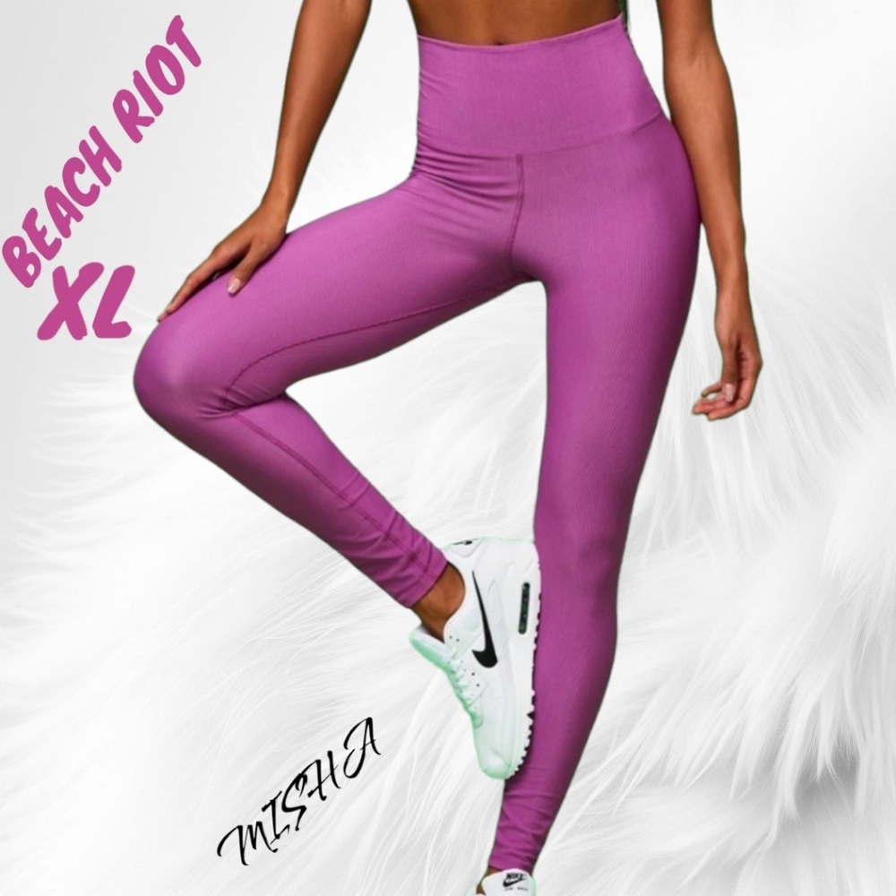 Beach Riot Ayla Leggings Fuchsia XL NWT